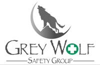 Grey wolf logo white back ground